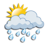starker Regenschauer