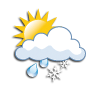 leichter Schneeregenschauer