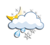 leichter Schneeregenschauer